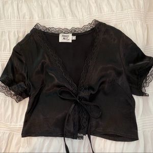 princess polly silk tie up top